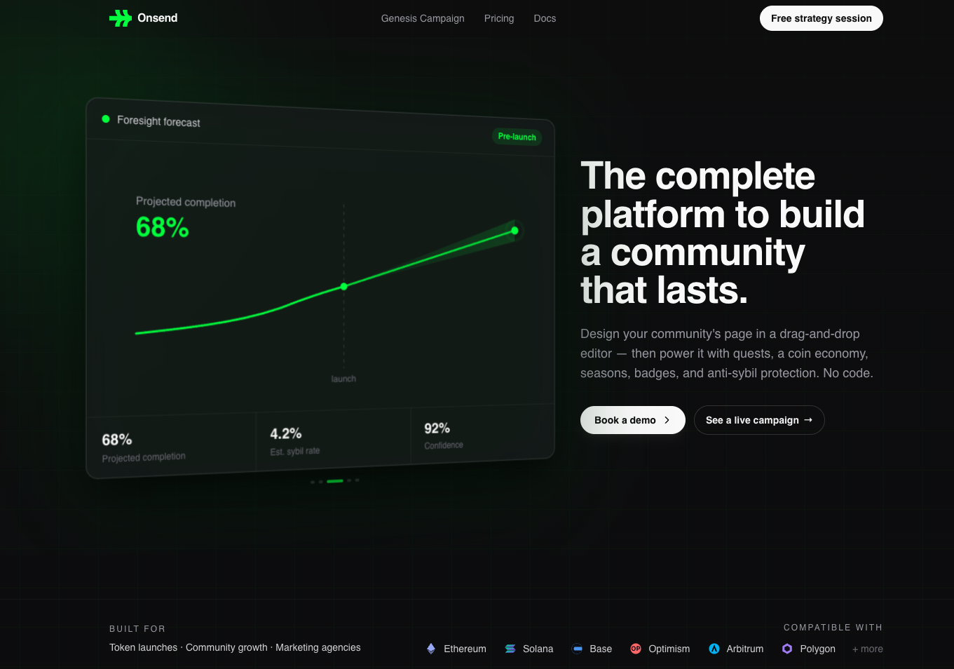 Onsend community platform